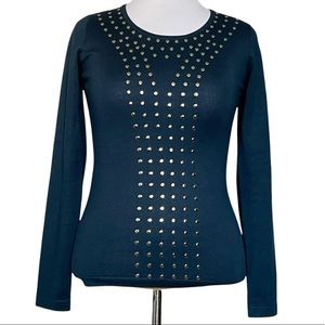 Cielo designed in California Teal Sweater Size M